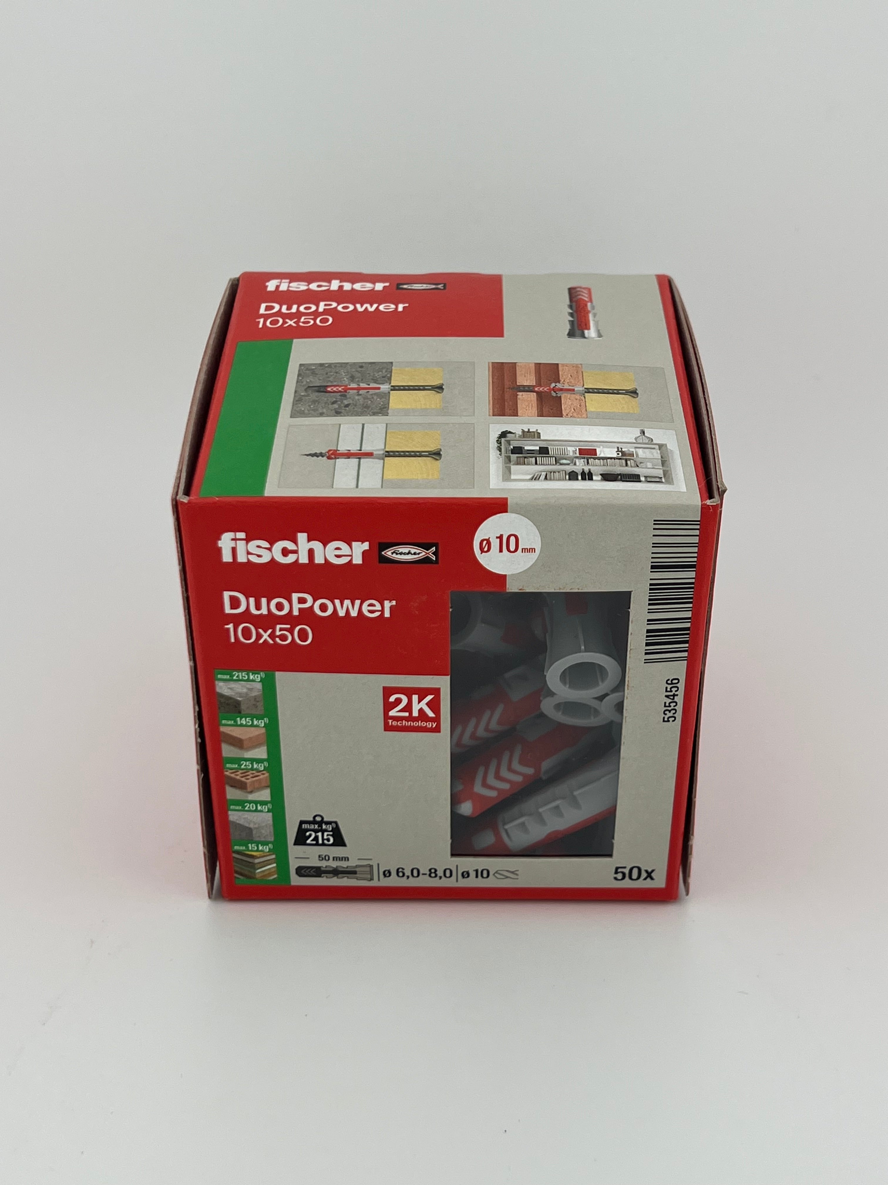 Fischer Duopower Dübel, 10x50mm, Pack á 50 Stück
