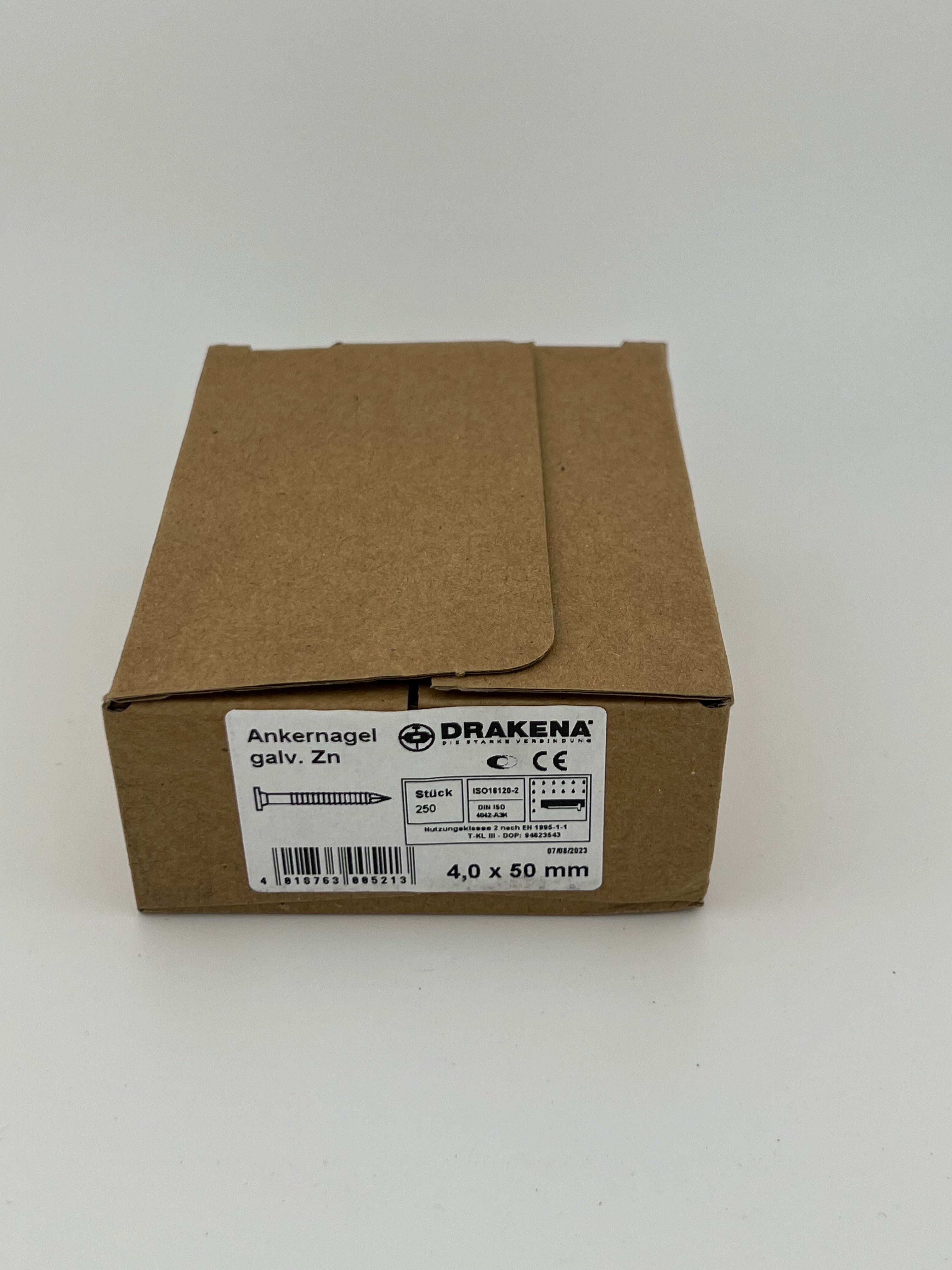 Drakena Ankernägel verzinkt – 4,0 x 50 mm, 250 Stück