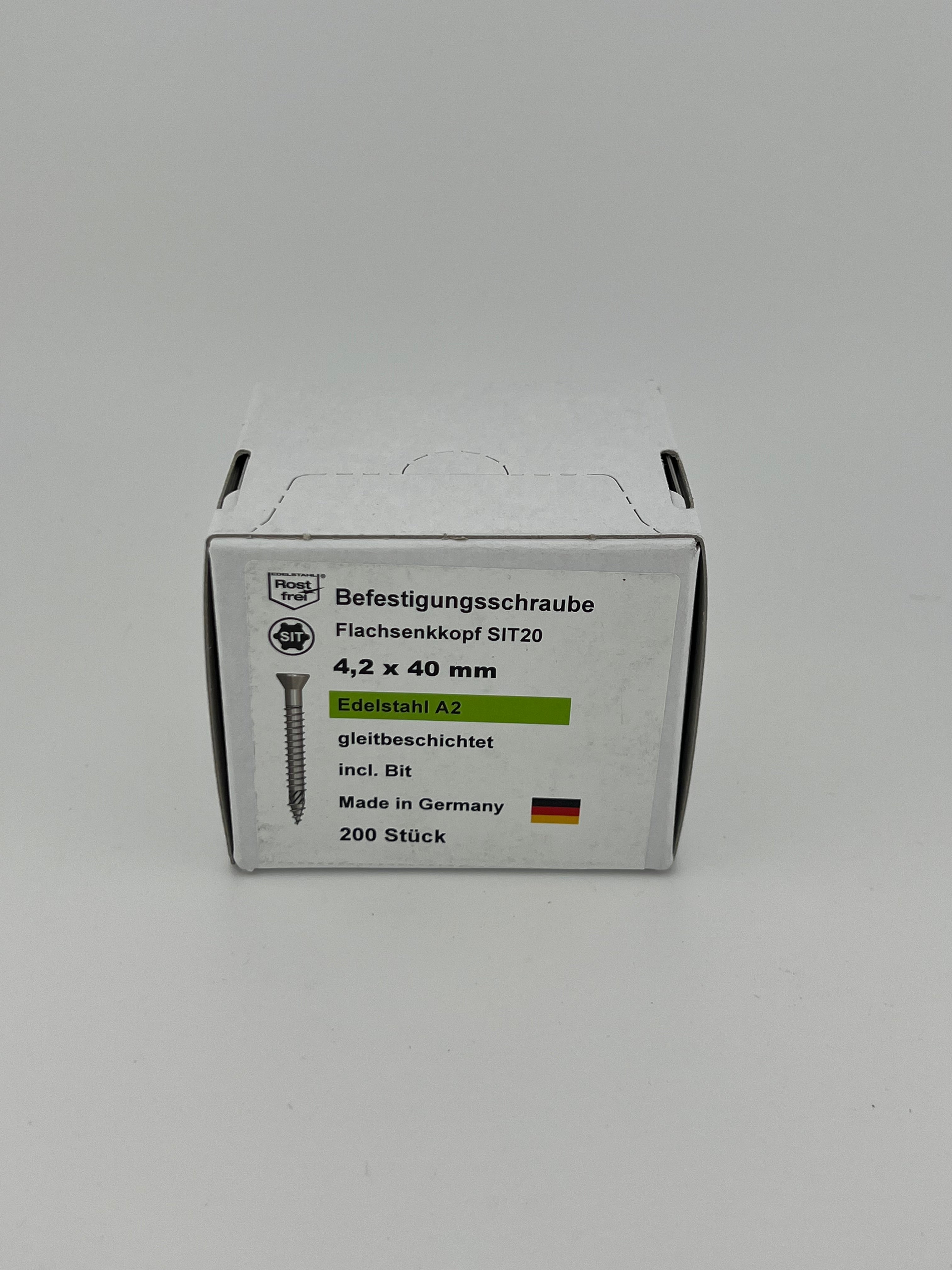 Lunawood Befestigungsschraube 4,2 x 40 mm – für Profix 2 Plus, Edelstahl A2