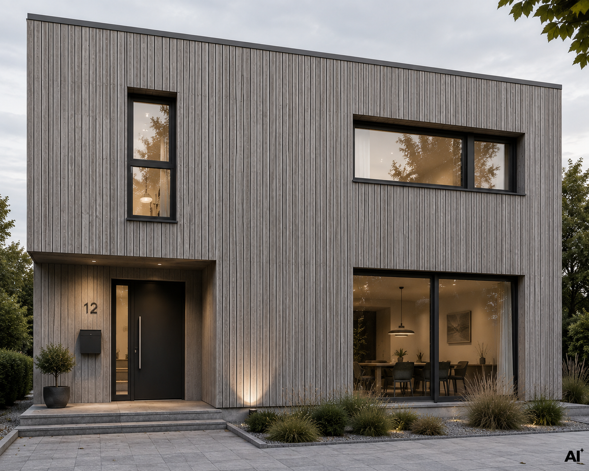 Fassadenprofil Typ S 21 x 96 mm – Moderne Vertikal-Optik mit edler Vergrauung