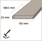 Moso Bambus Terrasse 20x155mm bombiert mit Nut und Feder, technische Daten, Maße