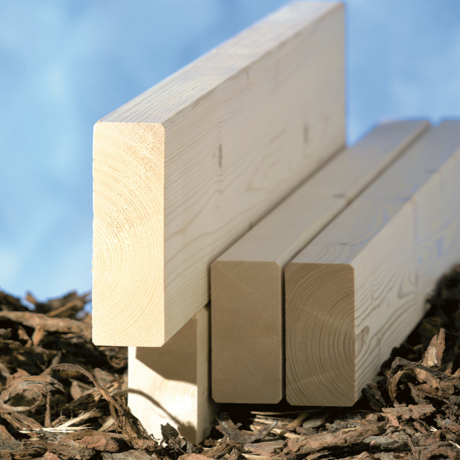 Konstruktionsvollholz - KVH Holz Fichte, gehobelt, gefast - Kantholz 13 meter