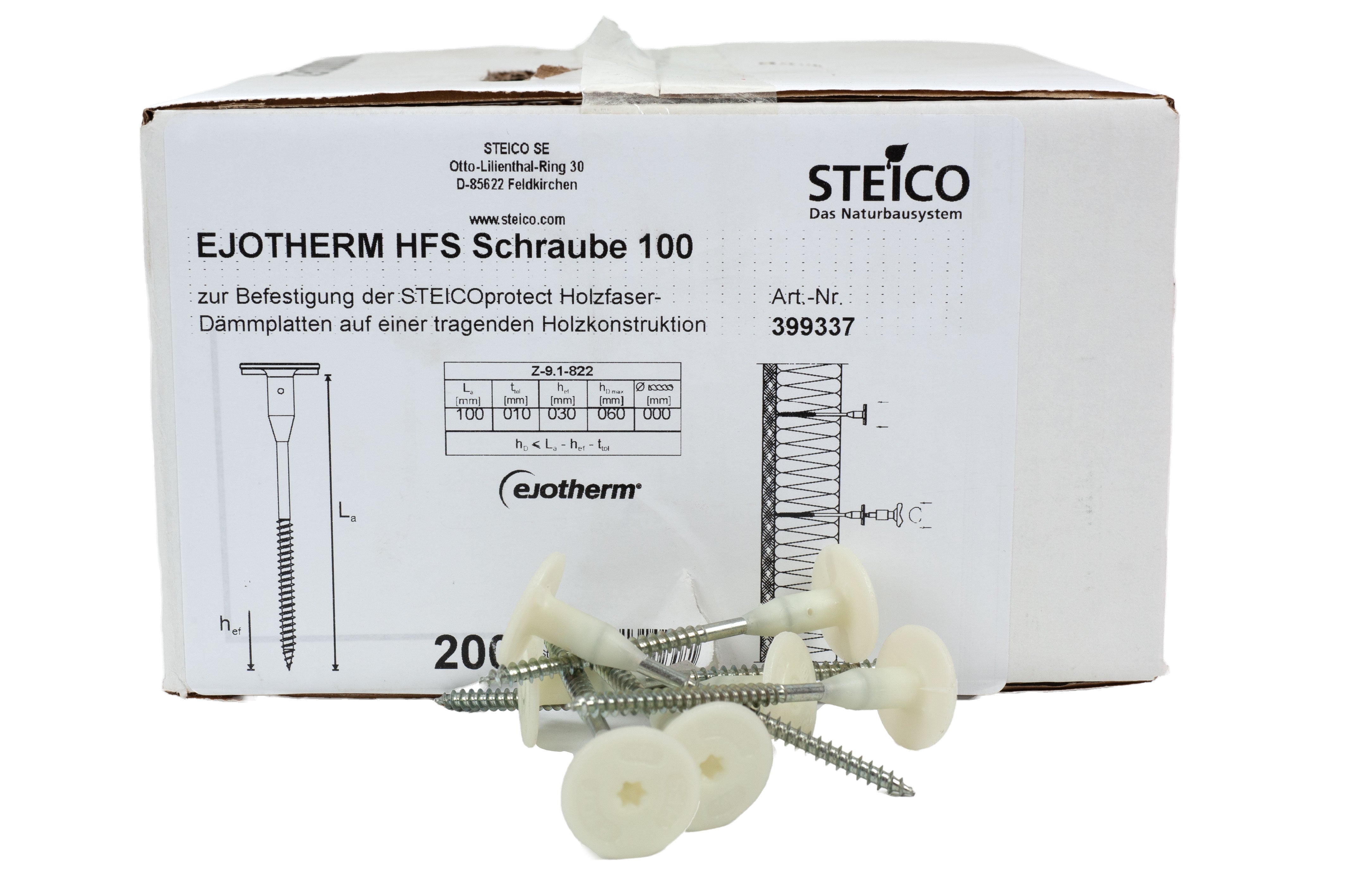 Ejotherm HFS Schraubdübel für Holzkonstruktion