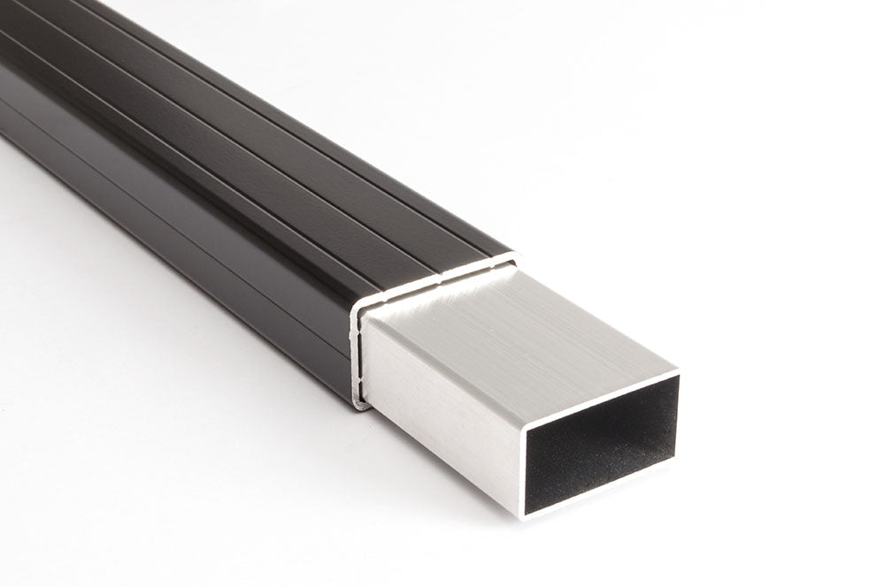 Aluminium Unterkonstruktion 29x49 mm – schwarz pulverbeschichtet